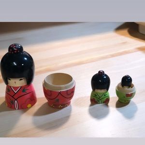 vintage japanese nesting dolls
